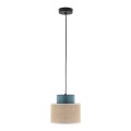 Lampa wisząca zwis z abażurem DUO JUTA GREEN do salonu na E27 3257 TK Lighting