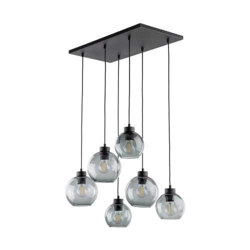 Lampa wisząca do jadalni ze szklanymi kloszami CUBUS GRAPHITE 2833 TK Lighting