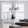 Lampa wisząca do jadalni ze szklanymi kloszami CUBUS GRAPHITE 2833 TK Lighting
