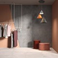 Potrójna lampa wisząca na okrągłej rozecie z kloszami-stożkami 6633 TK Lighting