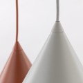 Potrójna lampa wisząca na okrągłej rozecie z kloszami-stożkami 6633 TK Lighting