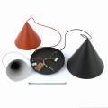 Potrójna lampa wisząca na okrągłej rozecie z kloszami-stożkami 6633 TK Lighting