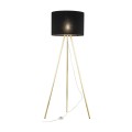 Lampa podłogowa UMBERTO gwint E27 moc 15W styl nowoczesny klosz tkanina | złoty 6635 TK lighting