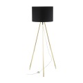 Lampa podłogowa UMBERTO gwint E27 moc 15W styl nowoczesny klosz tkanina | złoty 6635 TK lighting