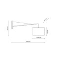 Kinkiet ścienny GLORII czarny wiszący abażur gwint E27 6639 TK Lighting