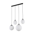 Lampa wisząca ESME Czarny przewody szkło mleczne kule E27 4790 TK Lighting