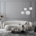 Lampa wisząca ESME Czarny przewody szkło mleczne kule E27 4790 TK Lighting
