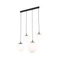 Lampa wisząca ESME Czarny przewody szkło mleczne kule E27 4790 TK Lighting