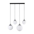 Lampa wisząca ESME Czarny przewody szkło mleczne kule E27 4790 TK Lighting