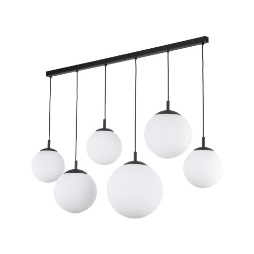 Lampa wisząca zwisy szklane klosze kule ESME Czarny-biały E27 4792 TK Lighting