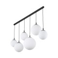 Lampa wisząca zwisy szklane klosze kule ESME Czarny-biały E27 4792 TK Lighting