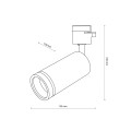 Lampa reflektor na szynę 1 fazowy TRACER GU10 WHITE RING 6898 TK Lighting