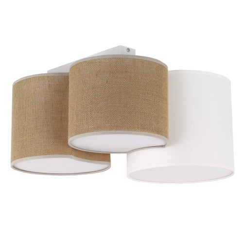 Lampa sufitowa MONA JUTA 3xE27 klosze z materiału 5907 TK Lighting