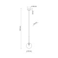 Lampa wisząca ze złotymi elementami NILOS czarno-złoty G9 5941 TK Lighting