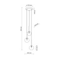 Lampa wisząca NILOS gwint G9 moc 6W styl nowoczesny szklany klosz | czarny 5942 TK lighting