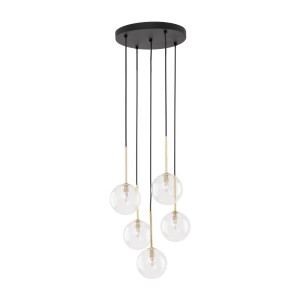 Lampa wisząca z czarno-złotymi elementami NILOS 5xG9 5943 TK Lighting