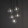 Lampa wisząca z czarno-złotymi elementami NILOS 5xG9 5943 TK Lighting