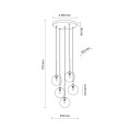 Lampa wisząca z czarno-złotymi elementami NILOS 5xG9 5943 TK Lighting
