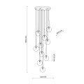 Lampa wisząca z transparentnymi szklanymi kloszami NILOS deisgnerska 5944 TK Lighting