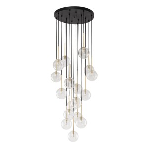 Lampa wisząca NILOS Czarny złoty G9 małe szklane kuleczki 5945 TK Lighting