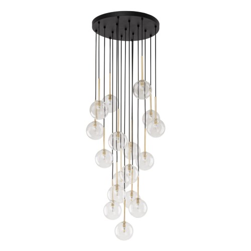 Lampa wisząca NILOS Czarny złoty G9 małe szklane kuleczki 5945 TK Lighting