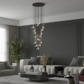 Lampa wisząca NILOS Czarny złoty G9 małe szklane kuleczki 5945 TK Lighting