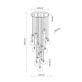 Lampa wisząca NILOS Czarny złoty G9 małe szklane kuleczki 5945 TK Lighting