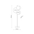 Rustykalna nowoczesna lampa podłogowa 125cm z abażurami 5960 TK Lighting