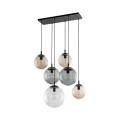 Lampa wisząca ze szklanymi kloszami ESME Czarna podsufitka E27 4819 TK Lighting