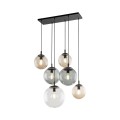 Lampa wisząca ze szklanymi kloszami ESME Czarna podsufitka E27 4819 TK Lighting