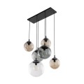 Lampa wisząca ze szklanymi kloszami ESME Czarna podsufitka E27 4819 TK Lighting