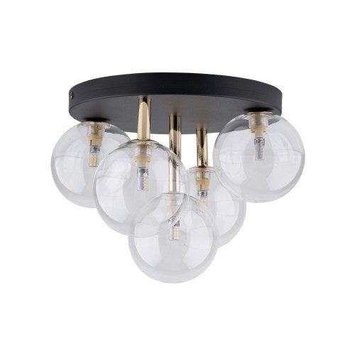 Lampa sufitowa plafon szklane klosze złote elementy NILOS na G9 758 TK Lighting