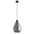 Lampa wisząca FUENTE gwint E27 moc 15W styl nowoczesny szklany klosz | czarny 2326 TK lighting