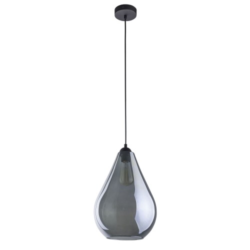 Lampa wisząca FUENTE gwint E27 moc 15W styl nowoczesny szklany klosz | czarny 2326 TK lighting