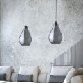 Lampa wisząca FUENTE gwint E27 moc 15W styl nowoczesny szklany klosz | czarny 2326 TK lighting