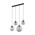 Lampa wisząca szklane klosze grafitowe kule ESME Czarny E27 5381 TK Lighting