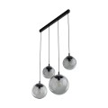 Lampa wisząca szklane klosze grafitowe kule ESME Czarny E27 5381 TK Lighting