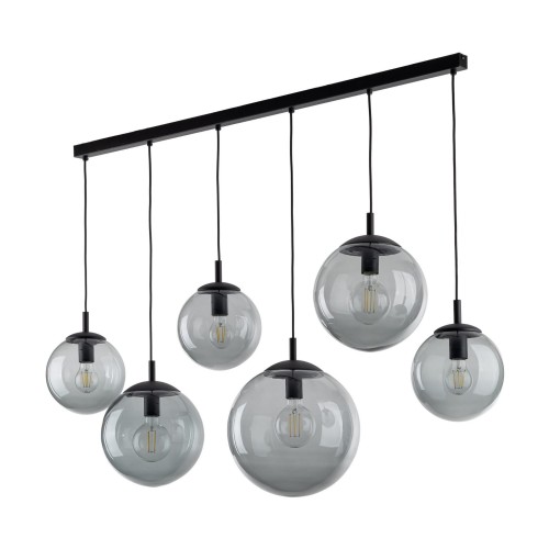 Lampa wisząca ESME szklane klosze Czarny E27 MAX 15W LED 5383 TK Lighting