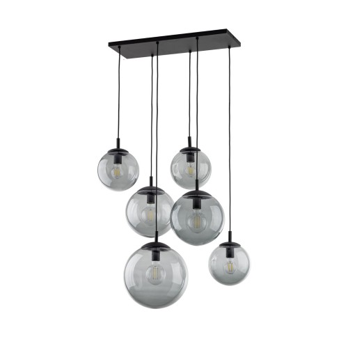Lampa wisząca nowoczesna szkło grafitowe klosze kule ESME E27 5384 TK Lighting