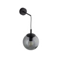 Kinkiet ESME szklany klosz Czarny E27 MAX 15W LED 5386 TK Lighting
