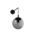 Kinkiet ESME szklany klosz Czarny E27 MAX 15W LED 5386 TK Lighting