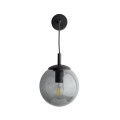 Kinkiet ESME szklany klosz Czarny E27 MAX 15W LED 5386 TK Lighting