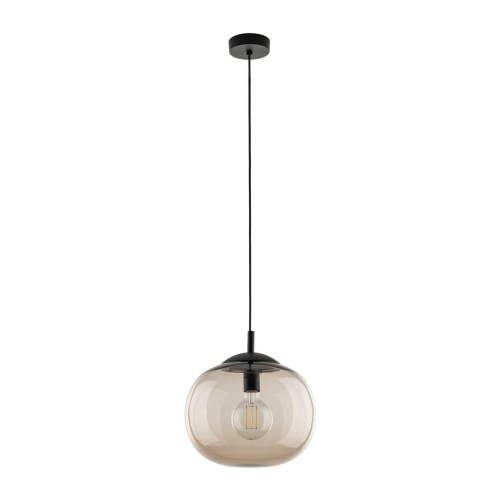 Lampa wisząca szklany klosz VIBE Czarny E27 MAX 15W LED 4676 TK Lighting