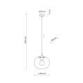 Lampa wisząca szklany klosz na E27 VIBE Czarny loftowy styl 4677 TK Lighting