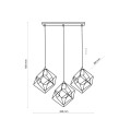 ALAMBRE LAMPA WISZĄCA 3 PŁ LISTWA  CZ/ZŁ 2699 TK Lighting
