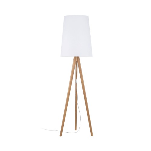 Lampa podłogowa WALZ gwint E27 moc 15W styl nowoczesny klosz tkanina | jasne drewno 5047 TK lighting