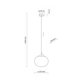 Lampa wisząca kula mleczny kosz VIBE Czarny E27 MAX 15W LED 4759 TK Lighting