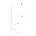 Lampa wisząca z białym kloszem ze szkła 35cm nad stół E27 4804 TK Lighting