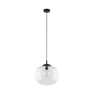 Lampa wisząca ze szklanym kloszem VIBE czarna 1xE27 4818 TK Lighting