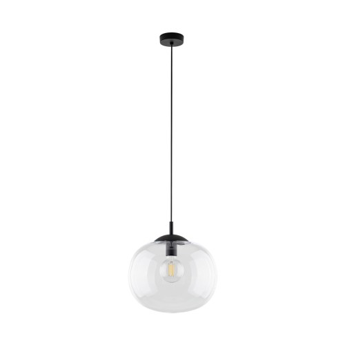 Lampa wisząca ze szklanym kloszem VIBE czarna 1xE27 4818 TK Lighting